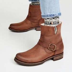 Frye Veronica Shearling Moto Boots Size 7